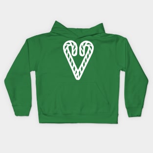 White Line Christmas Heart of Candy Kids Hoodie